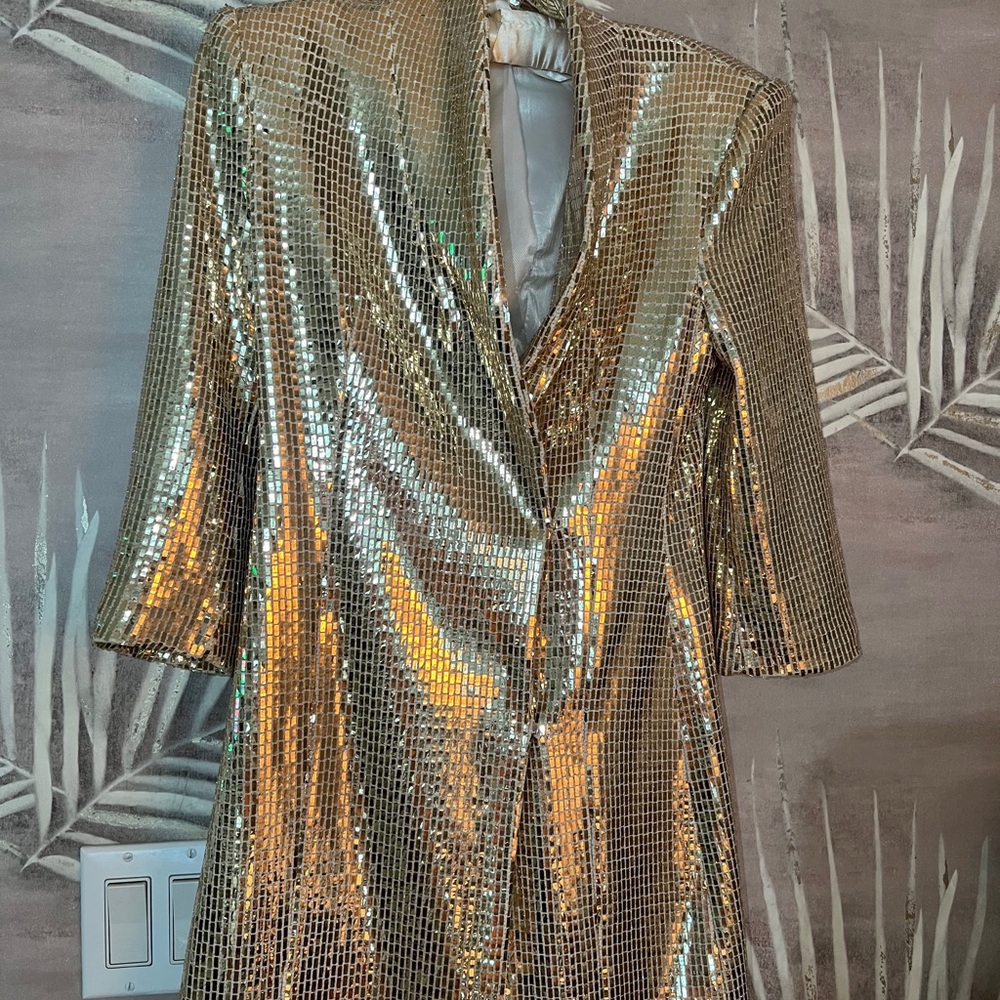Gold Sequin Blazer